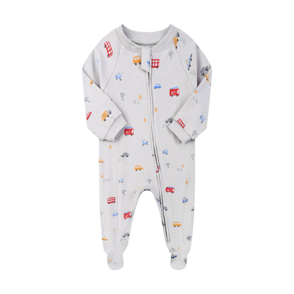 Two-way zipper baby romper