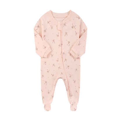 Two-way zipper baby romper