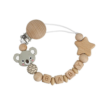 Baby Beech Wood Pacifier Chain