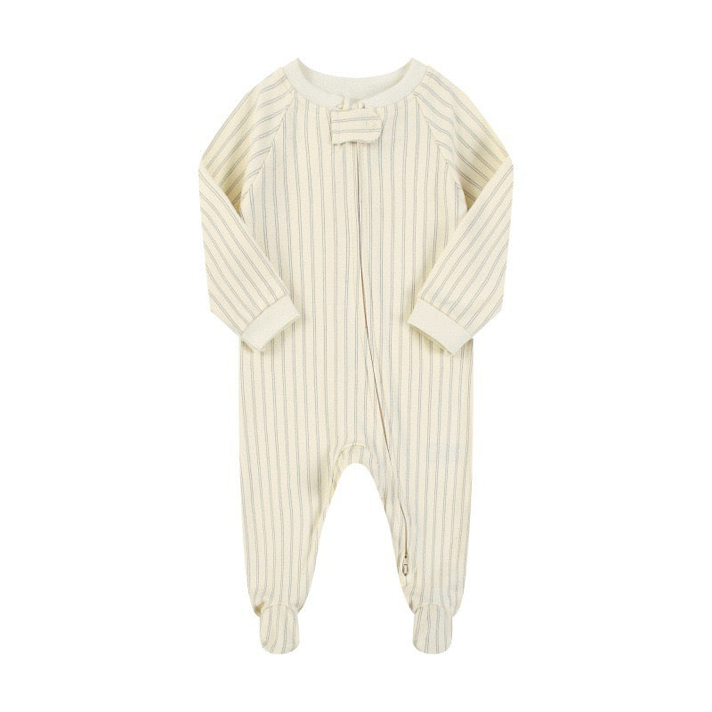 Two-way zipper baby romper