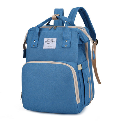 Foldable Mommy Bag with USB Port Large Capacity Baby Diaper Backpack