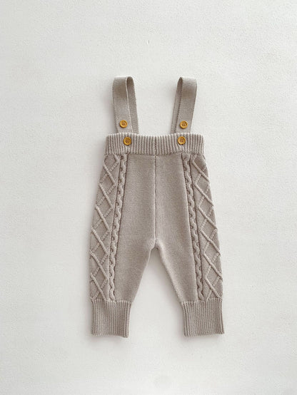 Baby Knit Sweater and Overalls Set