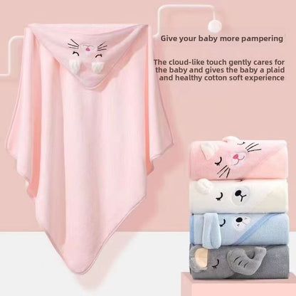 Large Absorbent Hooded Baby Bath Towel Cloak