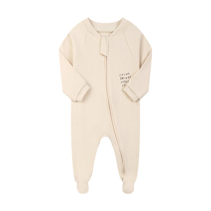 Two-way zipper baby romper