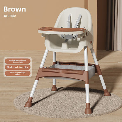 Adjustable Baby Dining Chair with Tray and Cushion