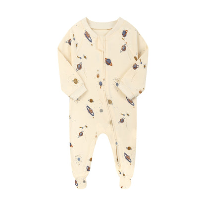Two-way zipper baby romper