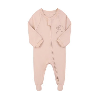 Two-way zipper baby romper