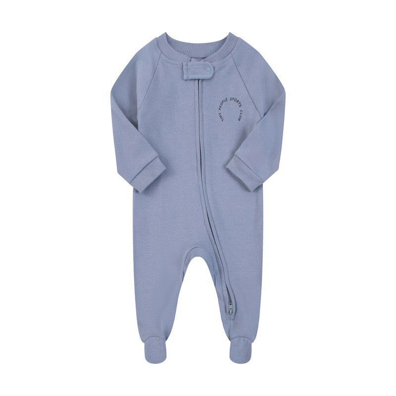 Two-way zipper baby romper
