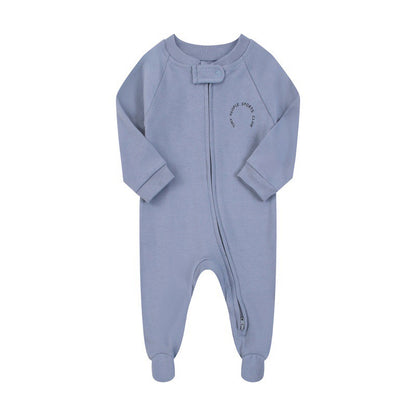 Two-way zipper baby romper