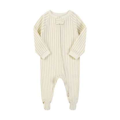 Two-way zipper baby romper