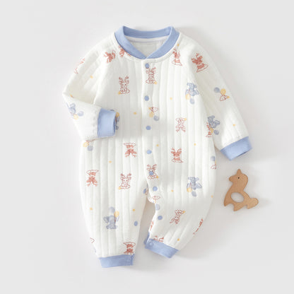 Baby Cotton-padded Jumpsuit Long Sleeve Romper