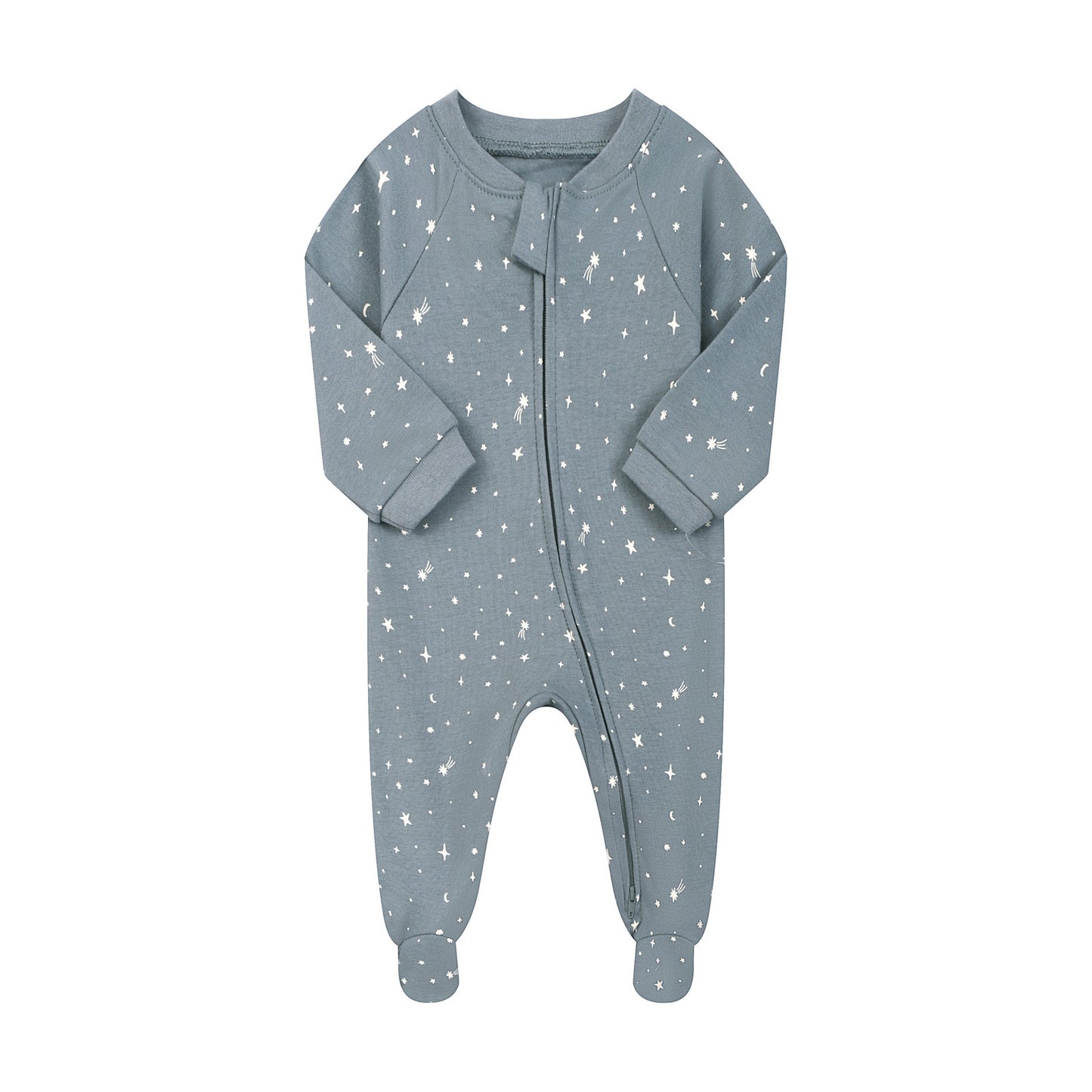 Two-way zipper baby romper