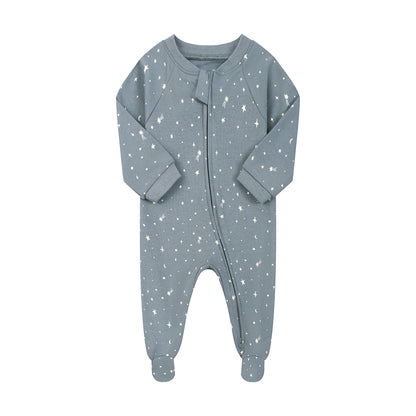 Two-way zipper baby romper