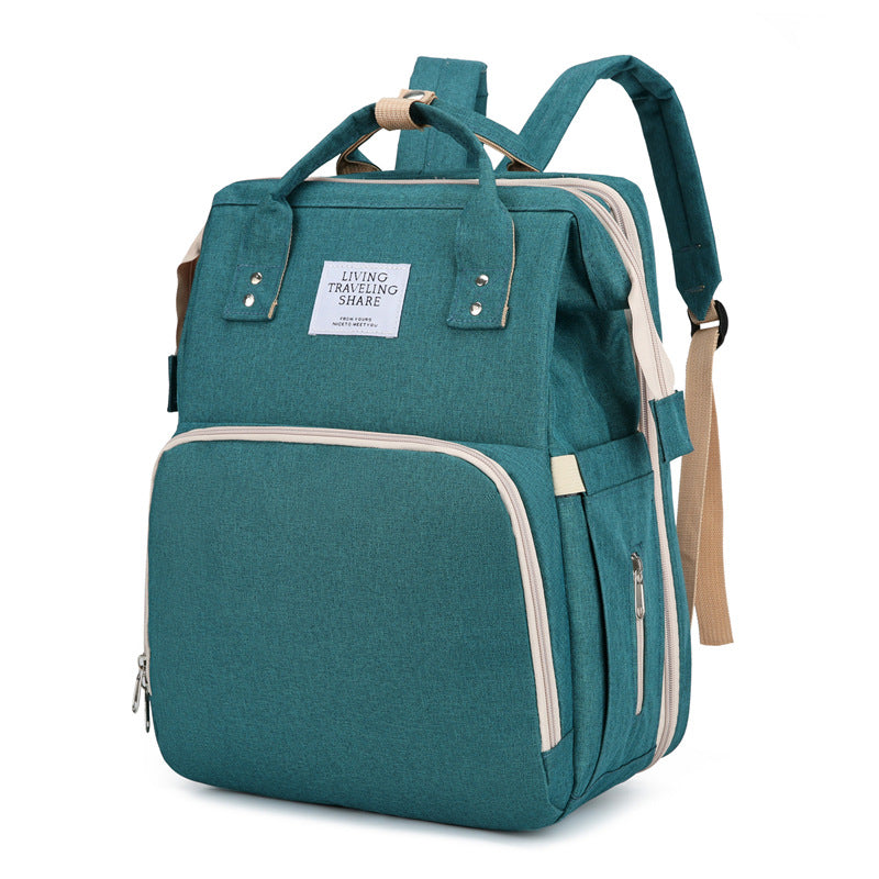 Foldable Mommy Bag with USB Port Large Capacity Baby Diaper Backpack