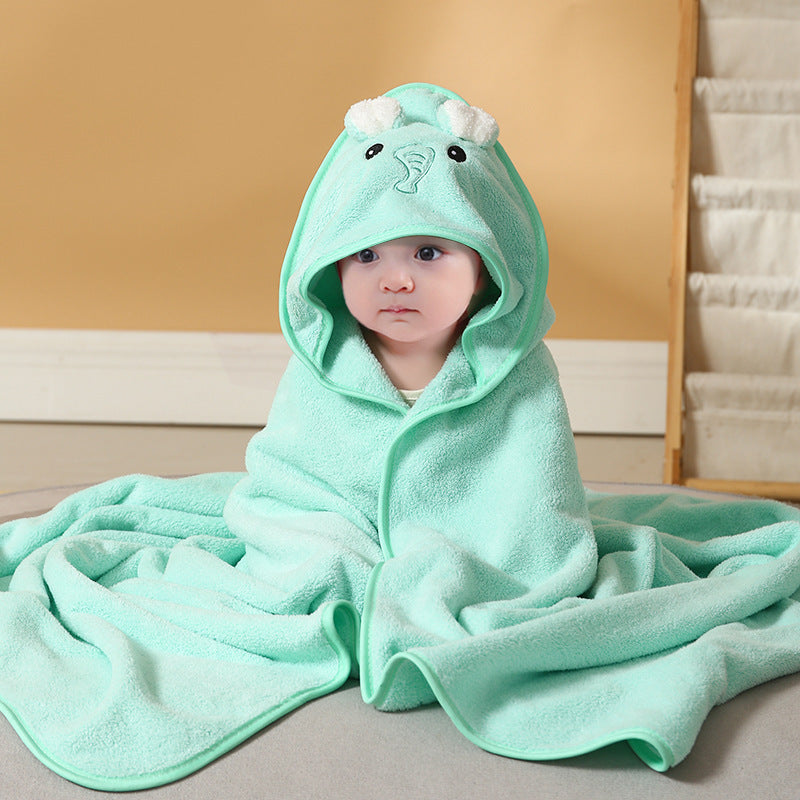 Large Absorbent Hooded Baby Bath Towel Cloak