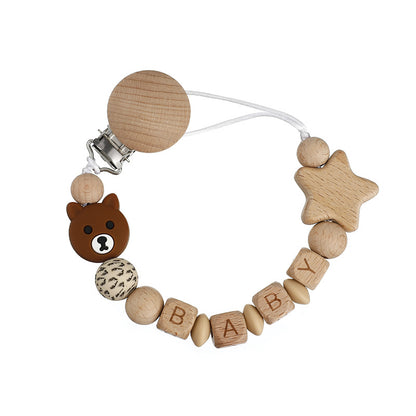 Baby Beech Wood Pacifier Chain