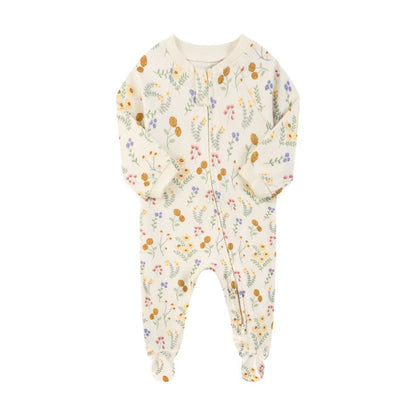 Two-way zipper baby romper