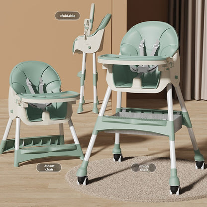 Adjustable Baby Dining Chair with Tray and Cushion