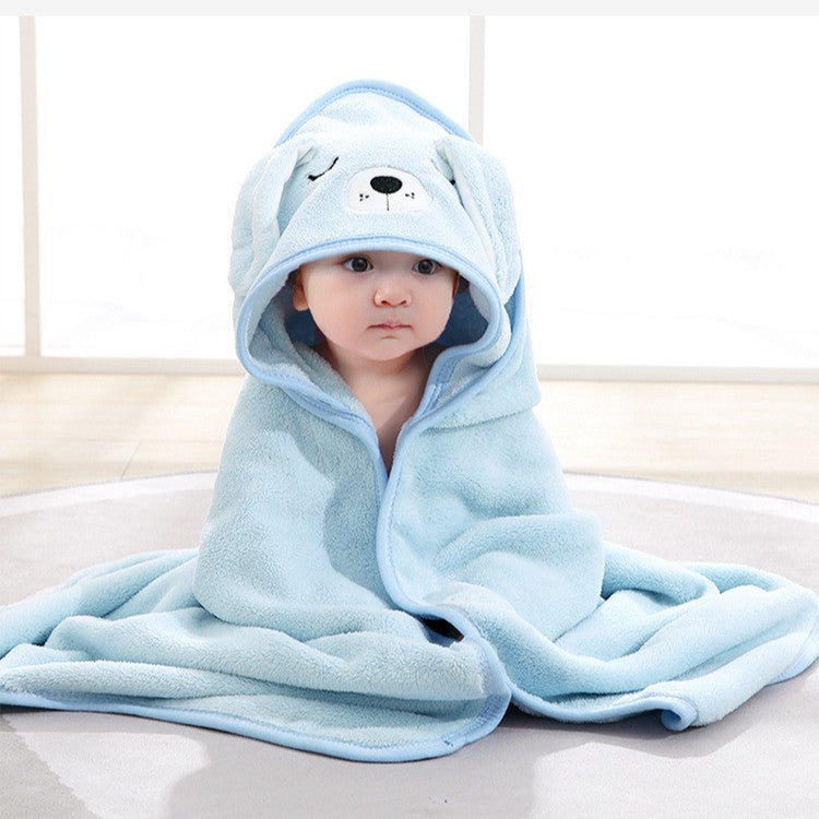 Large Absorbent Hooded Baby Bath Towel Cloak