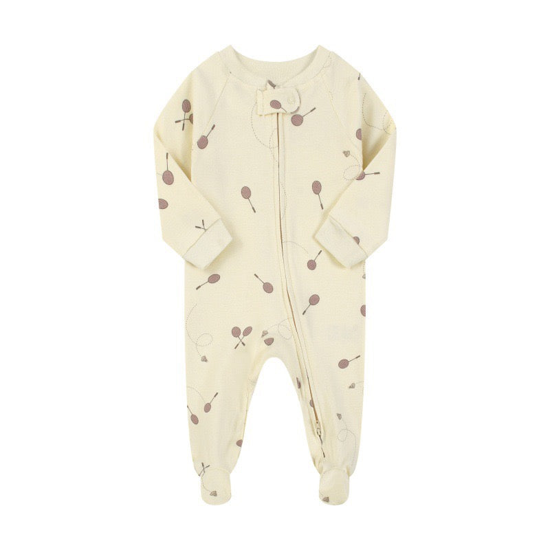 Two-way zipper baby romper