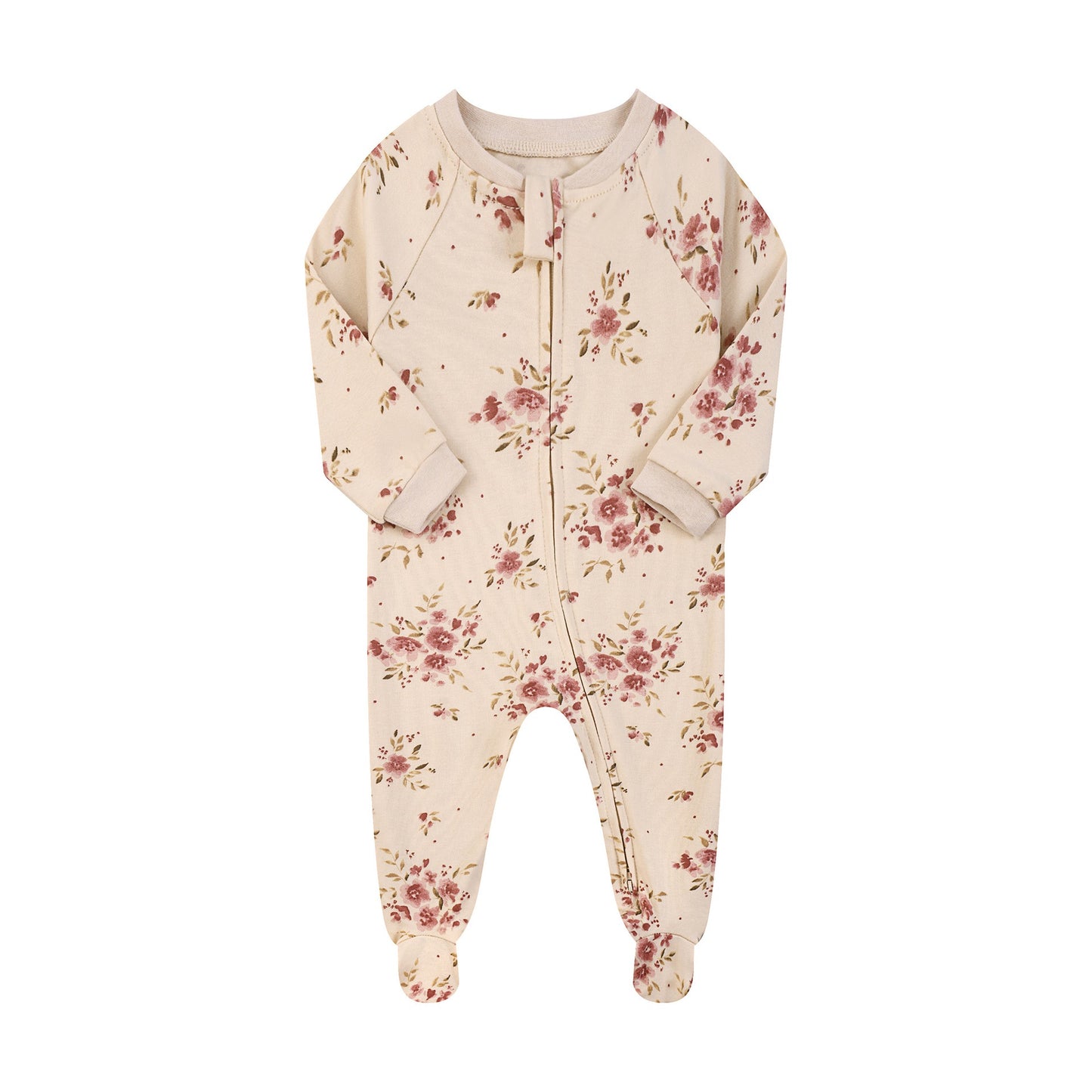 Two-way zipper baby romper