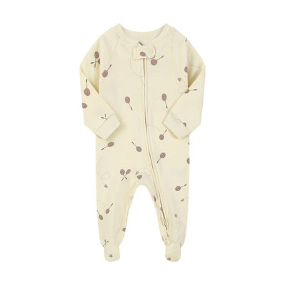 Two-way zipper baby romper