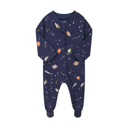 Two-way zipper baby romper