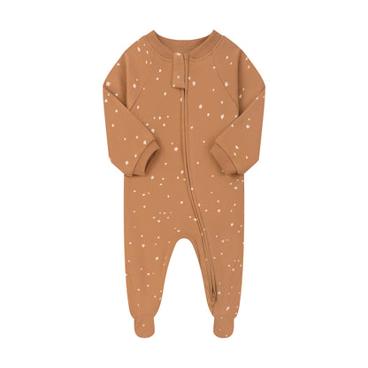Two-way zipper baby romper
