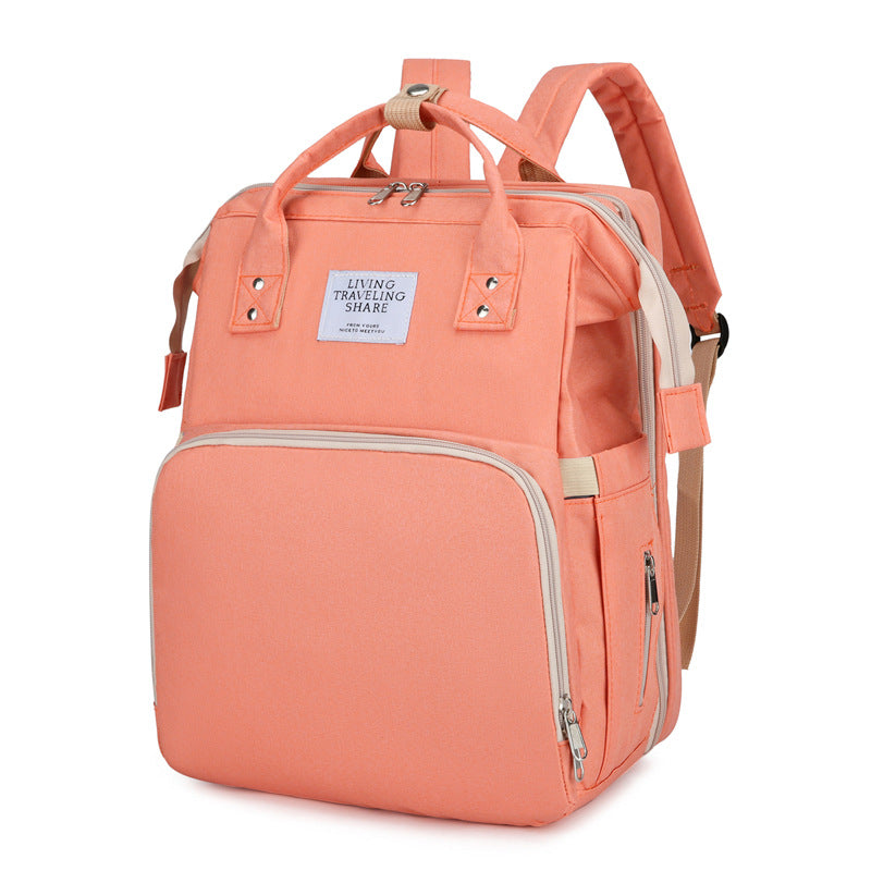 Foldable Mommy Bag with USB Port Large Capacity Baby Diaper Backpack