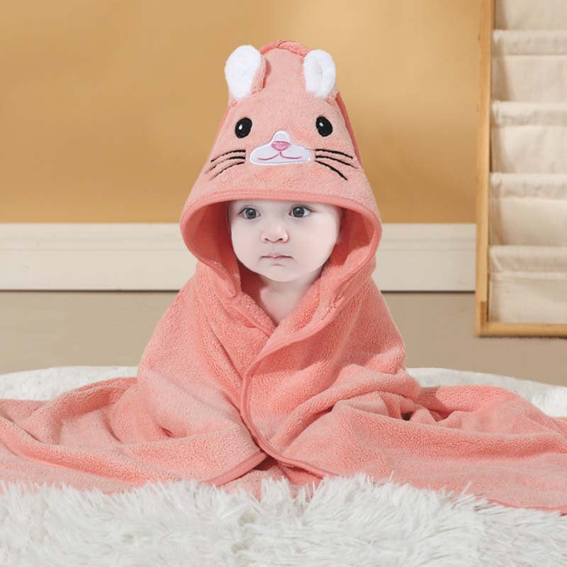 Large Absorbent Hooded Baby Bath Towel Cloak