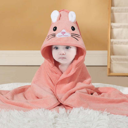 Large Absorbent Hooded Baby Bath Towel Cloak