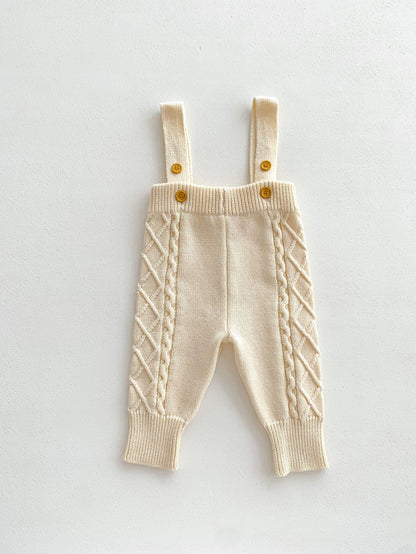 Baby Knit Sweater and Overalls Set