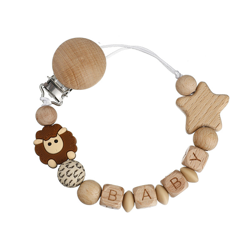 Baby Beech Wood Pacifier Chain