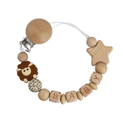 Baby Beech Wood Pacifier Chain