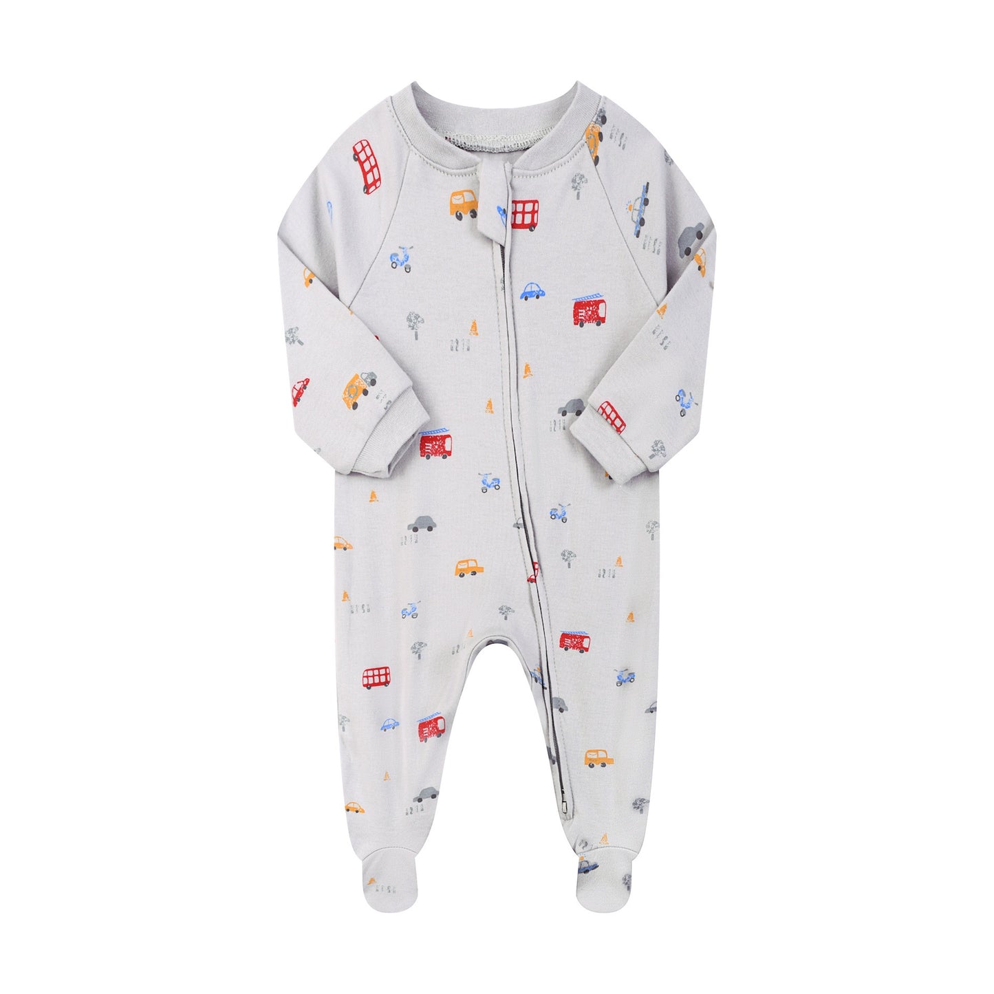 Two-way zipper baby romper