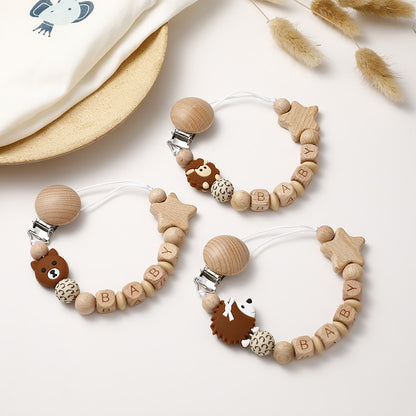Baby Beech Wood Pacifier Chain