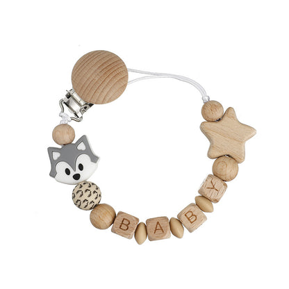Baby Beech Wood Pacifier Chain