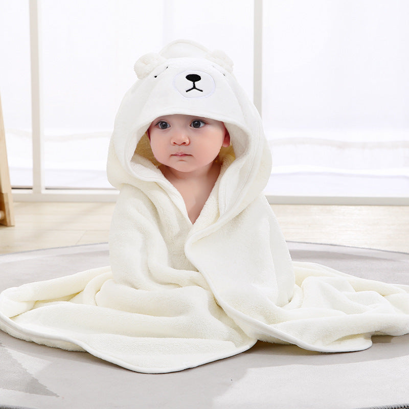 Large Absorbent Hooded Baby Bath Towel Cloak