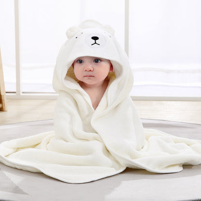 Large Absorbent Hooded Baby Bath Towel Cloak